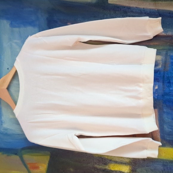 Evsie cream mixed fabric/lace light weight sweatshirt girls size 13/14 - Picture 5 of 8